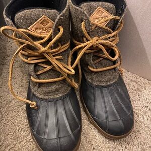 Sperry Duck Boots with Brown and Black Accents
